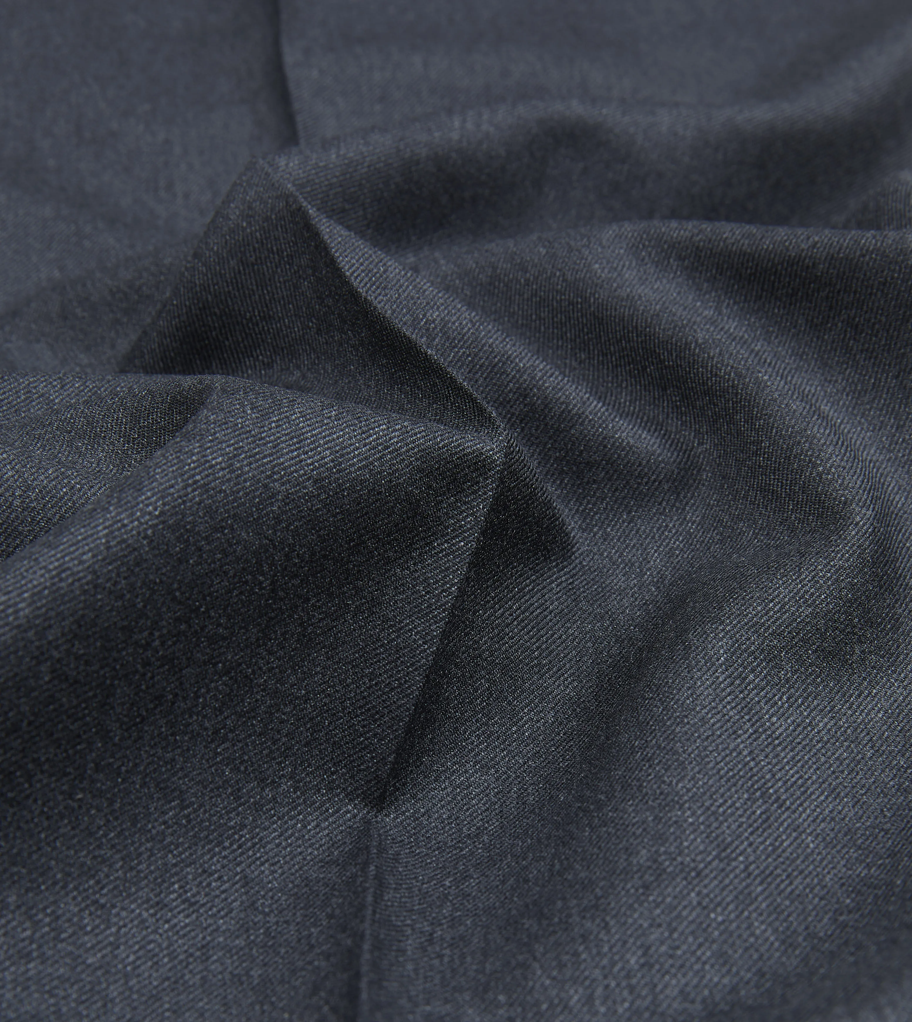 Grey Worsted Wool Single Pleat Trouser