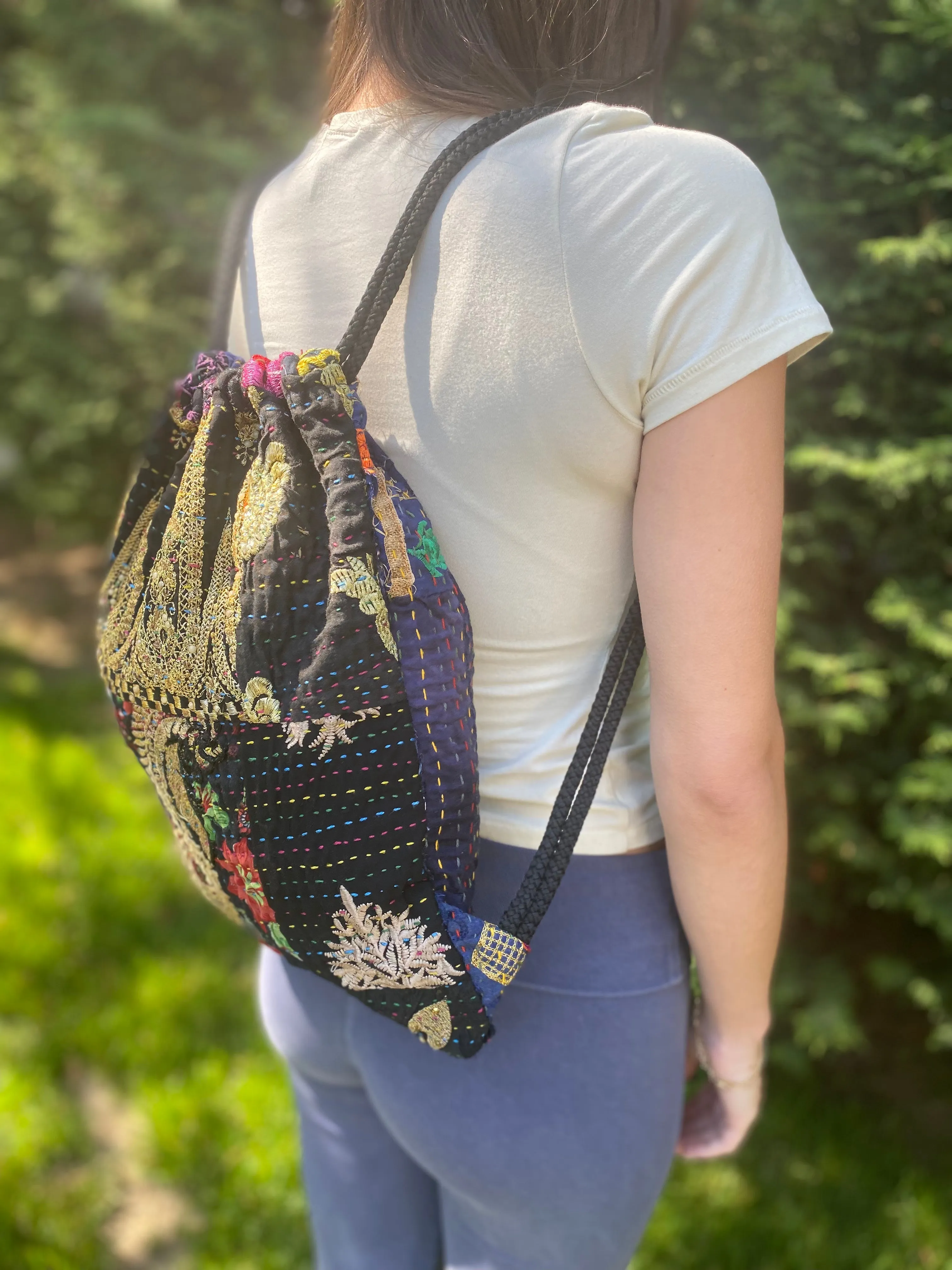 Hands-free Drawstring Bag by Jen Stock