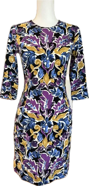 J. McLaughlin Purple Print Dress, XS