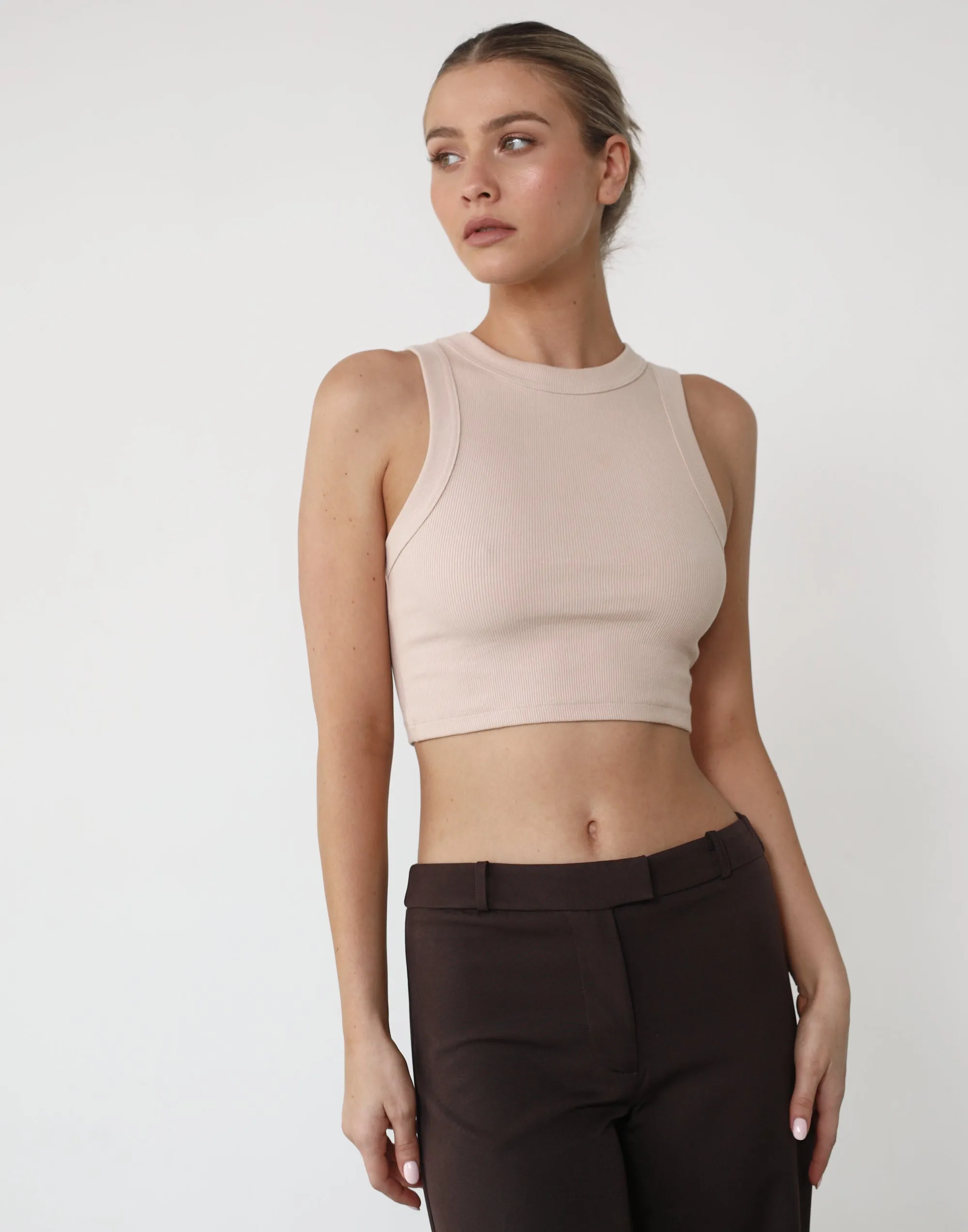 Kaia Rib Tank (Beige)