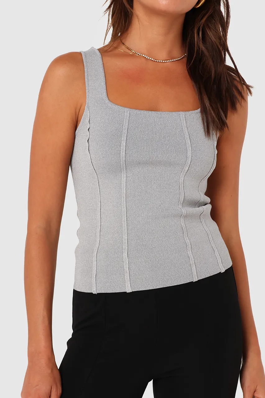 Karla Knit Top | Grey Marle