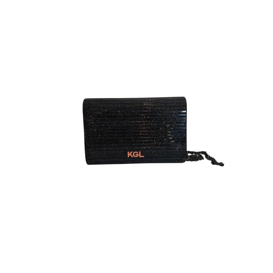 Kurt Geiger Black Crystal Embellished Acrylic Clutch | Gently Used |