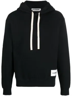 LOGO-PATCH DRAWSTRING HOODIE