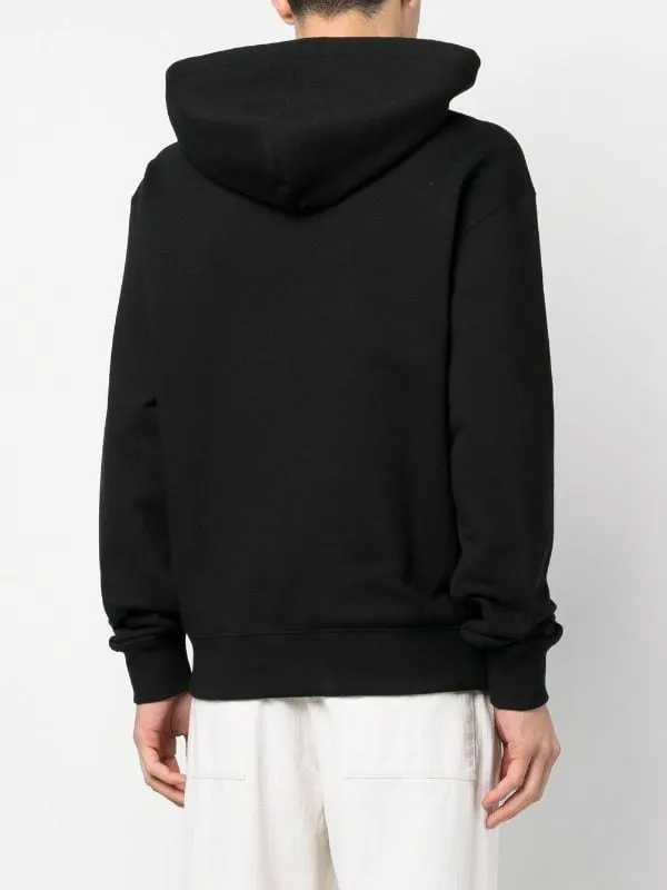 LOGO-PATCH DRAWSTRING HOODIE