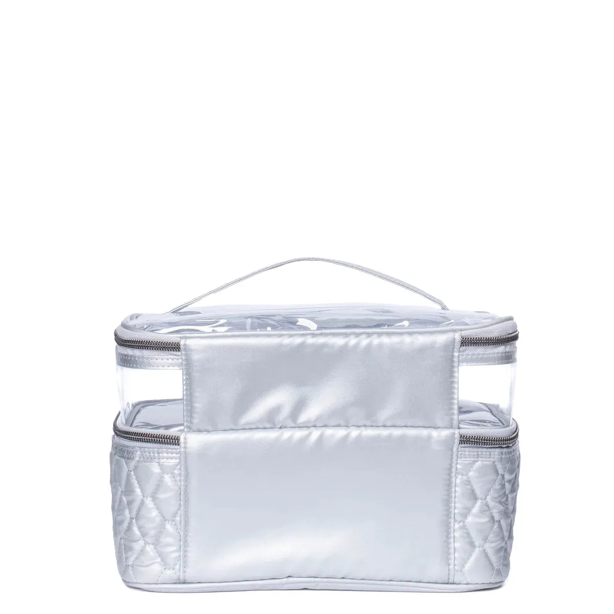 LUG Whoosh Clearview Cosmetic Case in Metallic Silver