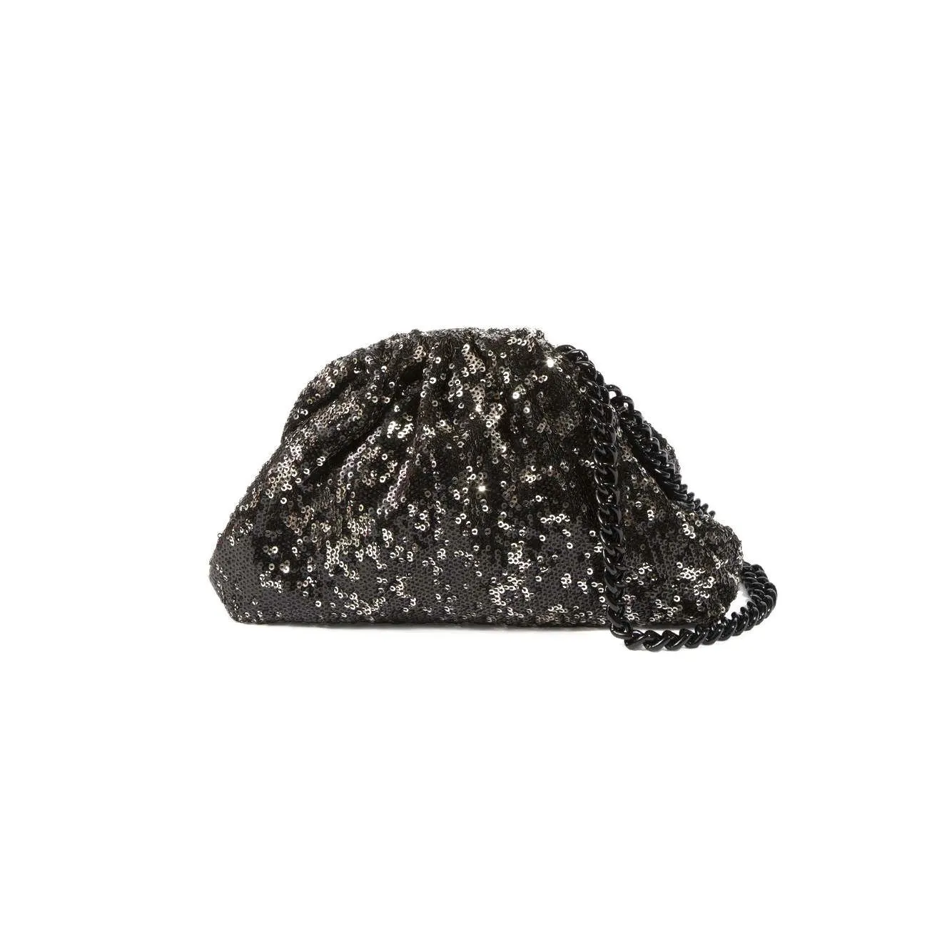 Maria La Rosa - Sequins Mini Game - Crossbody Clutch Black