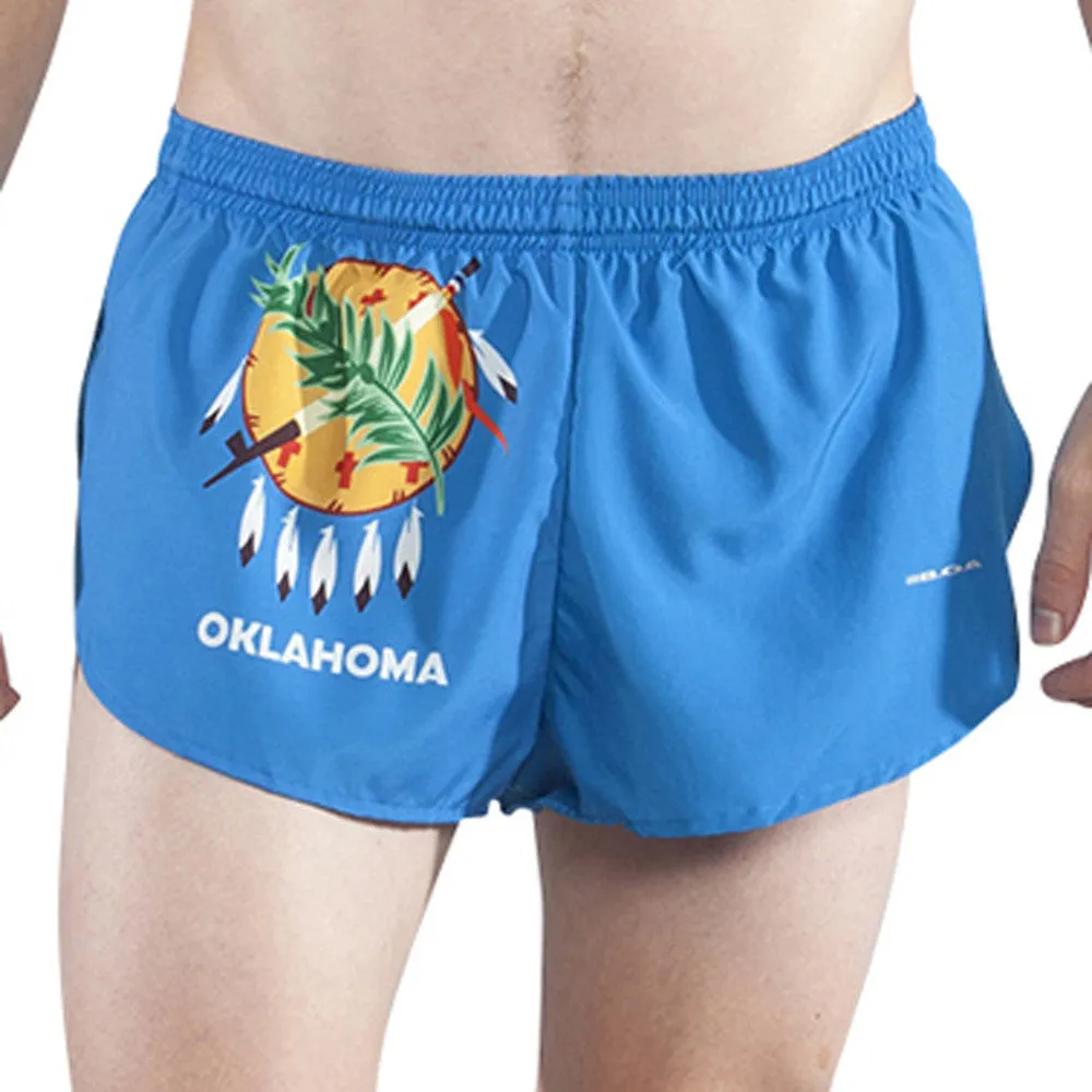 Men's 1" Elite Split Shorts- Oklahoma