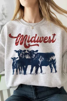 MIDWEST CATTLE GRAPHIC SWEATSHIRT