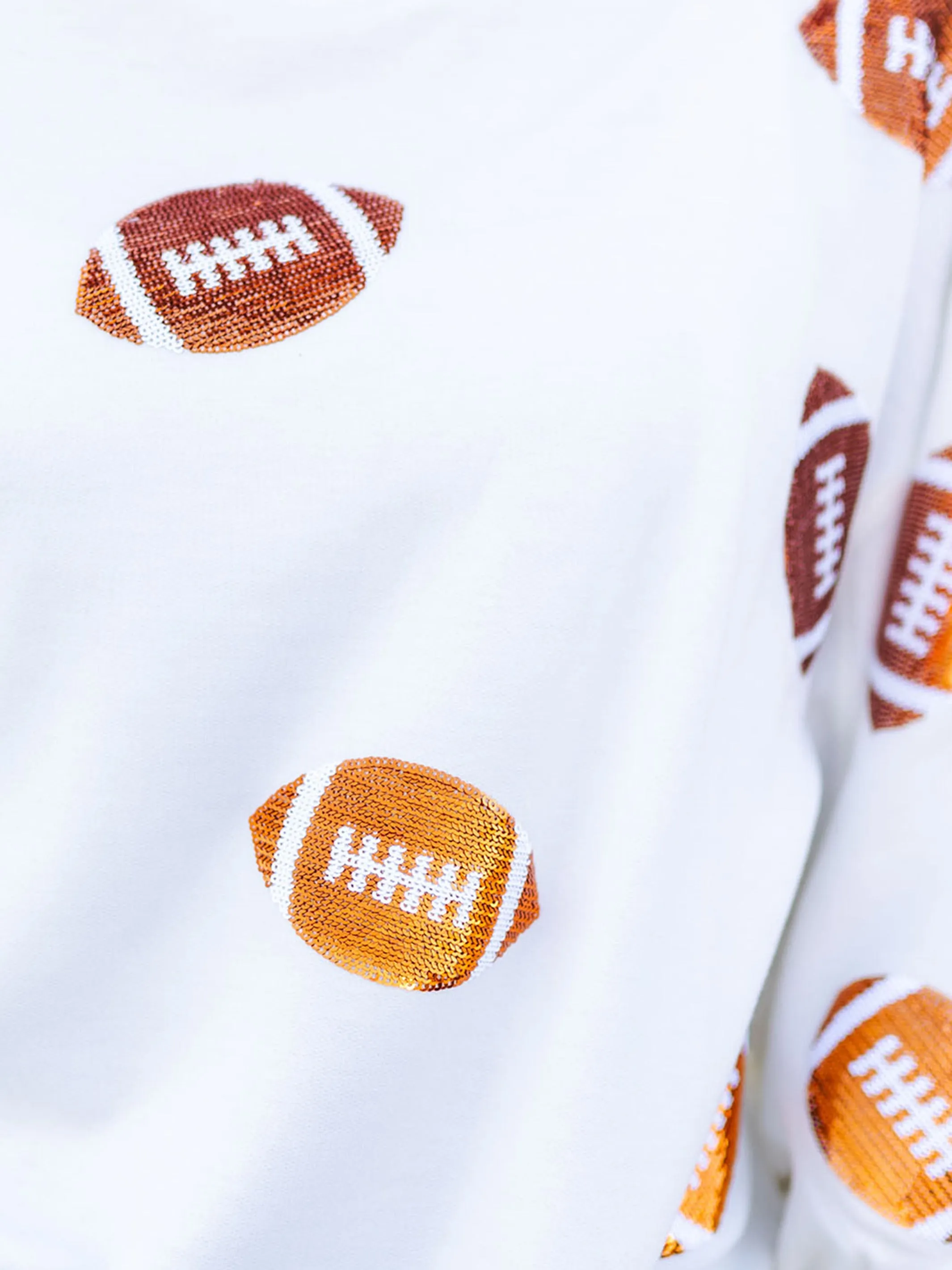 Millie Sweatshirt | Footballs Orange   White