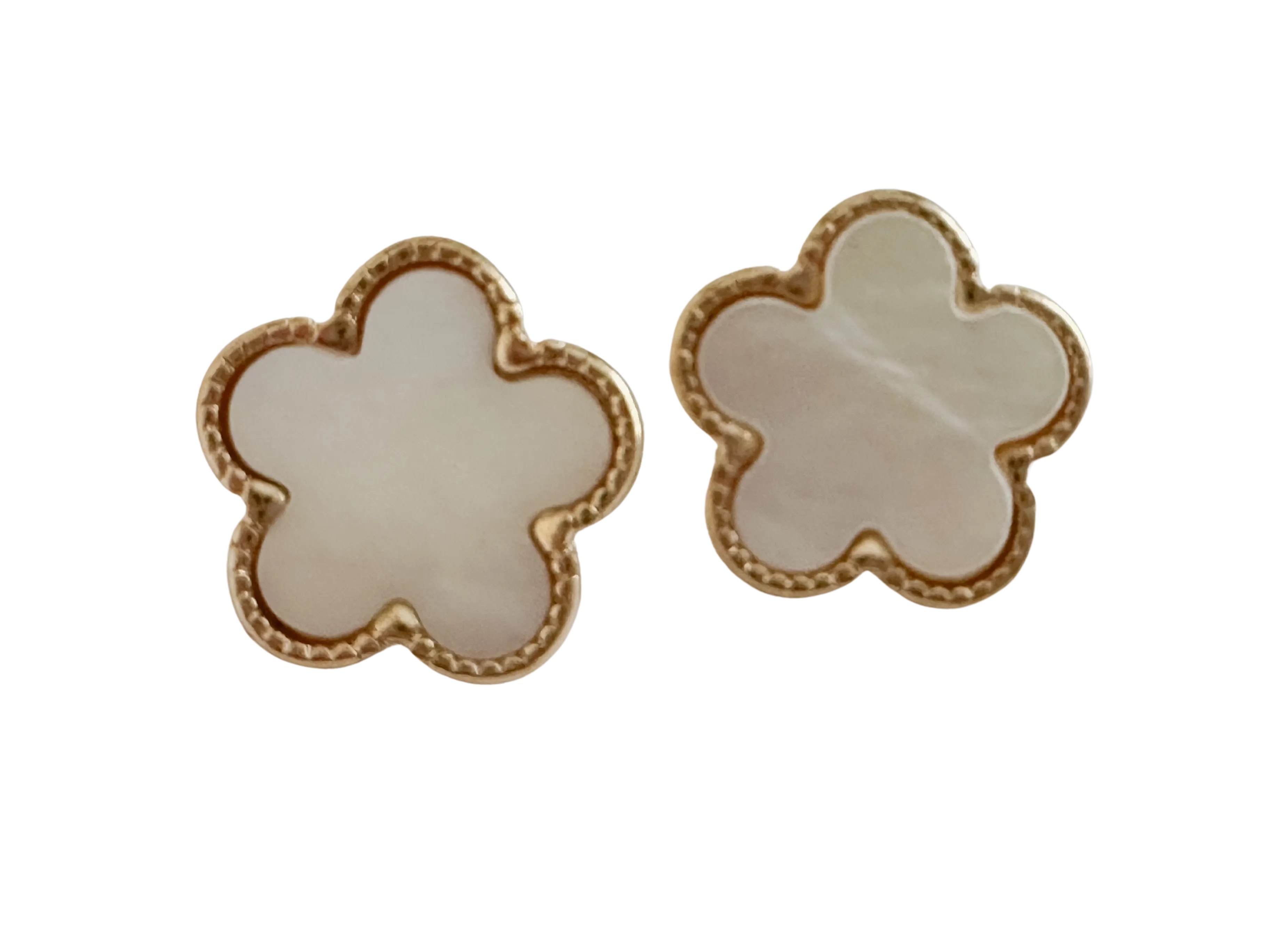 Mother of Pearl Flower Studs