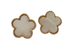 Mother of Pearl Flower Studs