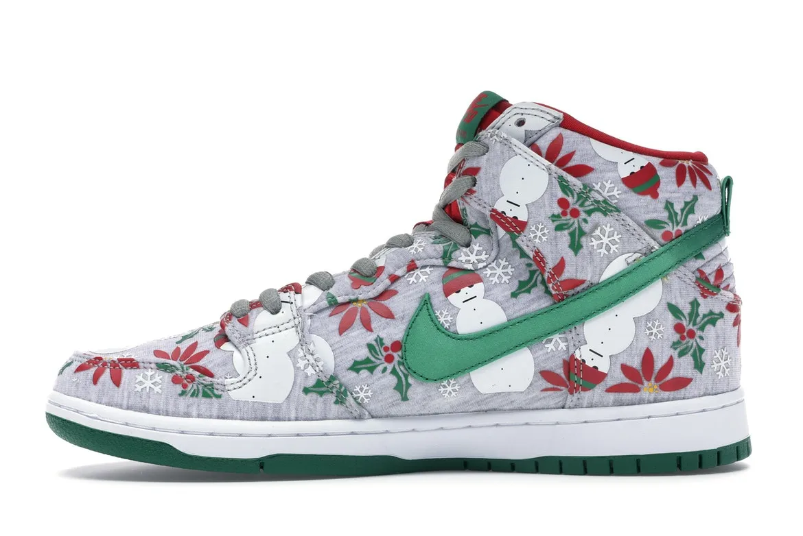 Nike Dunk SB High Concepts Ugly Christmas Sweater Grey