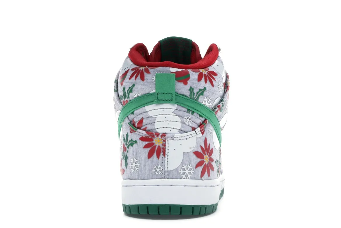 Nike Dunk SB High Concepts Ugly Christmas Sweater Grey