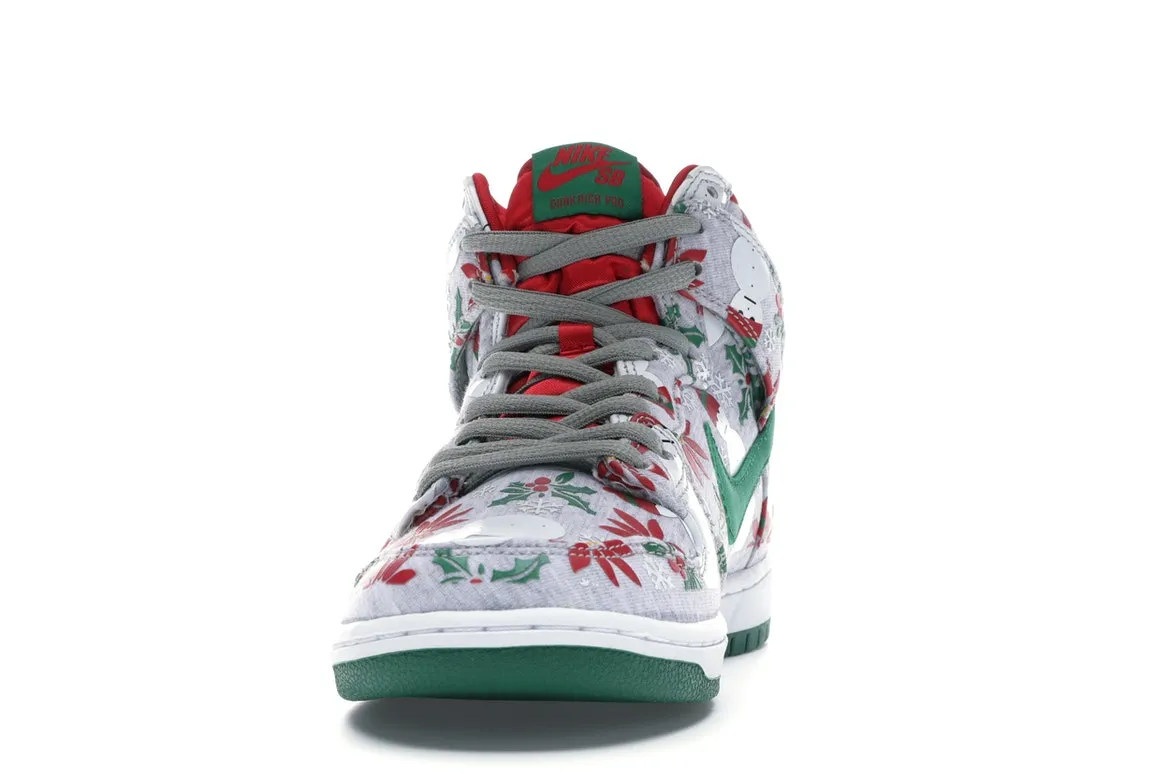 Nike Dunk SB High Concepts Ugly Christmas Sweater Grey