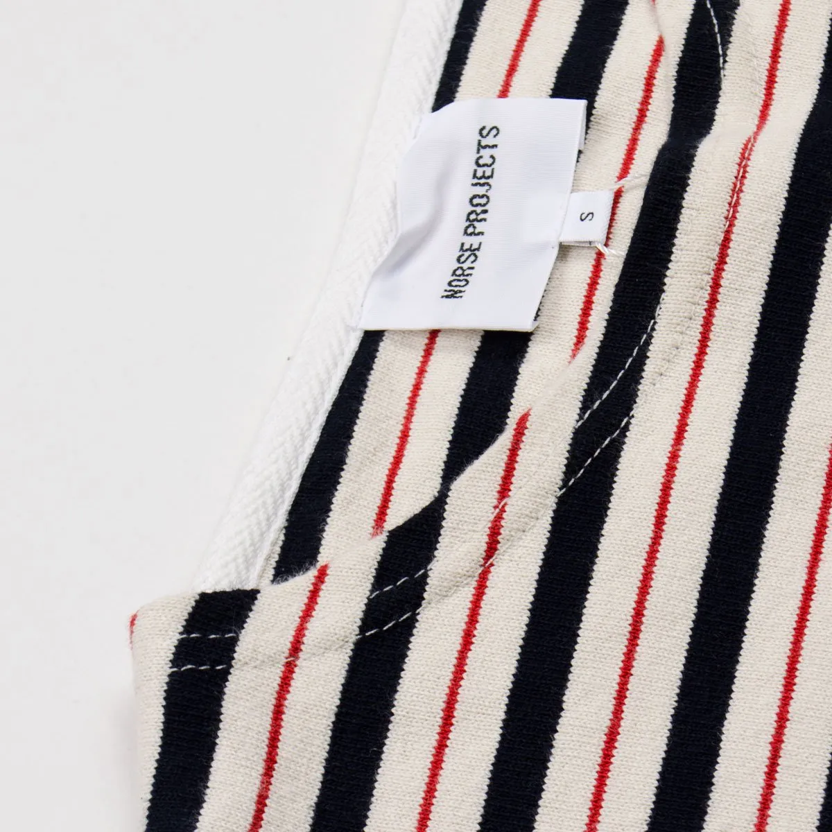 Norse Projects - Godtfred Compact T-shirt - Multi Stripe Askja Red