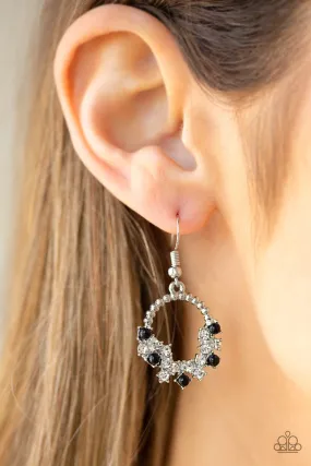 Paparazzi Refined Razzle Black Earrings