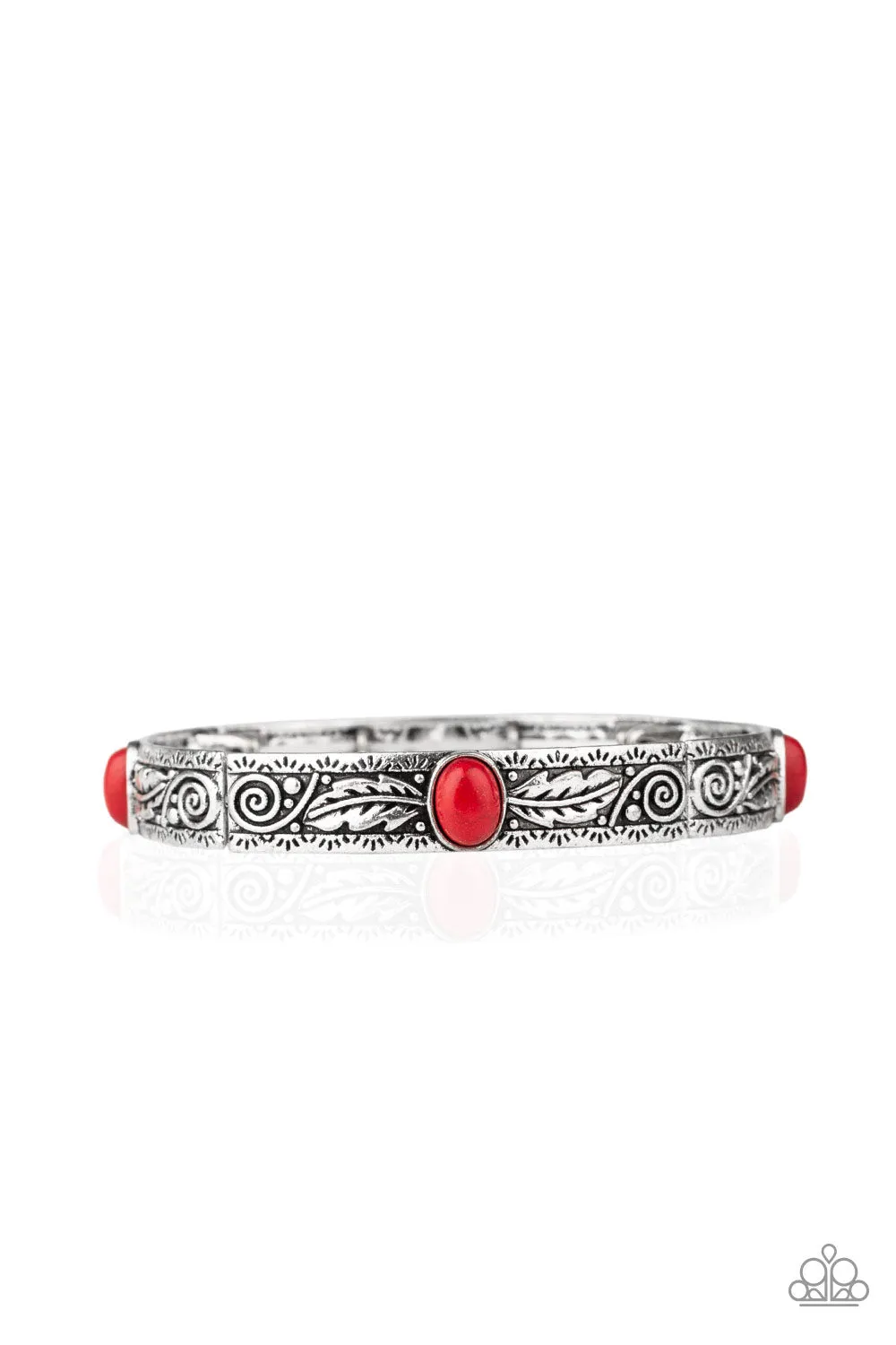 Paparazzi Wild West Story Red Stretch Bracelet