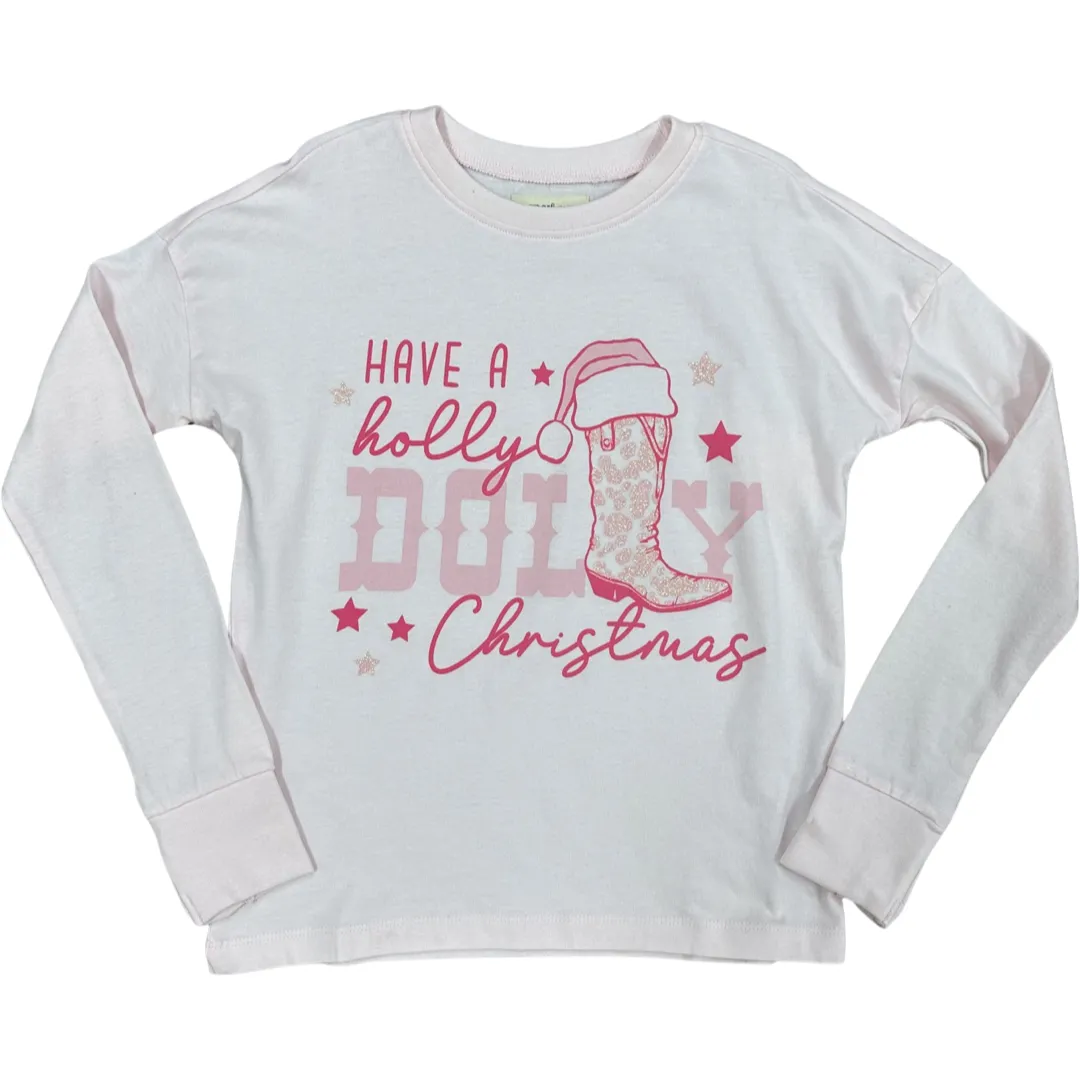 Paper Flower Have a Hello Dolly Christmas Glitter Tee