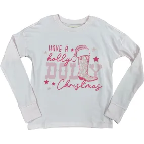 Paper Flower Have a Hello Dolly Christmas Glitter Tee