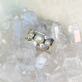 Pearl Gemstone Ring - Vermeil