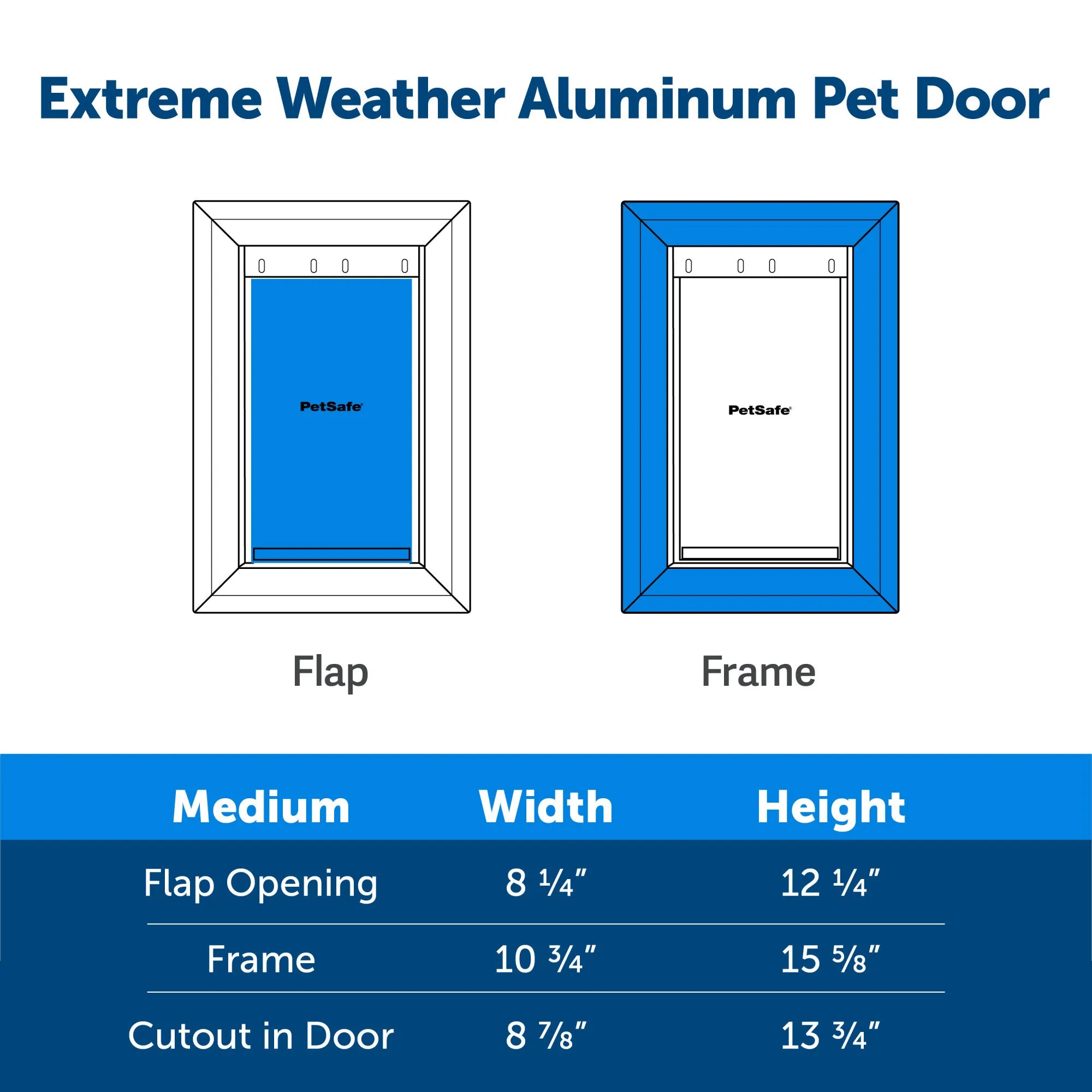 PetSafe Extreme Weather Aluminum Pet Door, X-Large