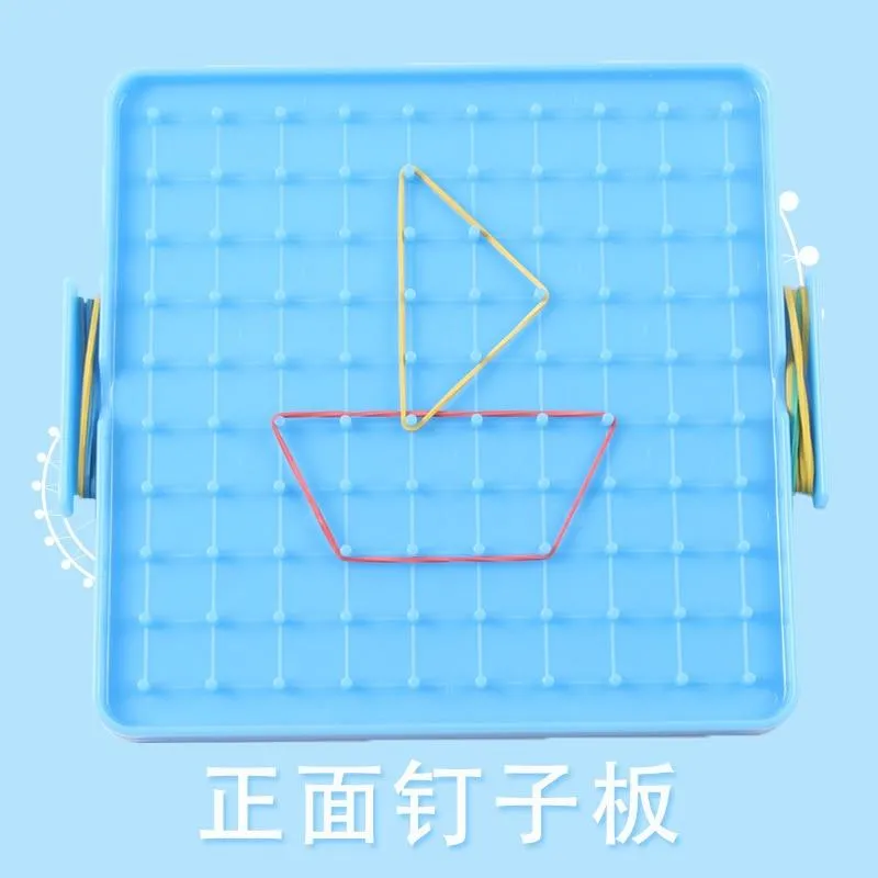 Plastic Nail Plate Primary Mathematics Nailboard Tool Geometry Demo Children Educational Toy Teaching Instrument Puzzle Game Toy