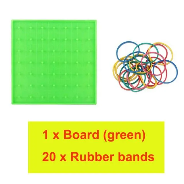 Plastic Nail Plate Primary Mathematics Nailboard Tool Geometry Demo Children Educational Toy Teaching Instrument Puzzle Game Toy