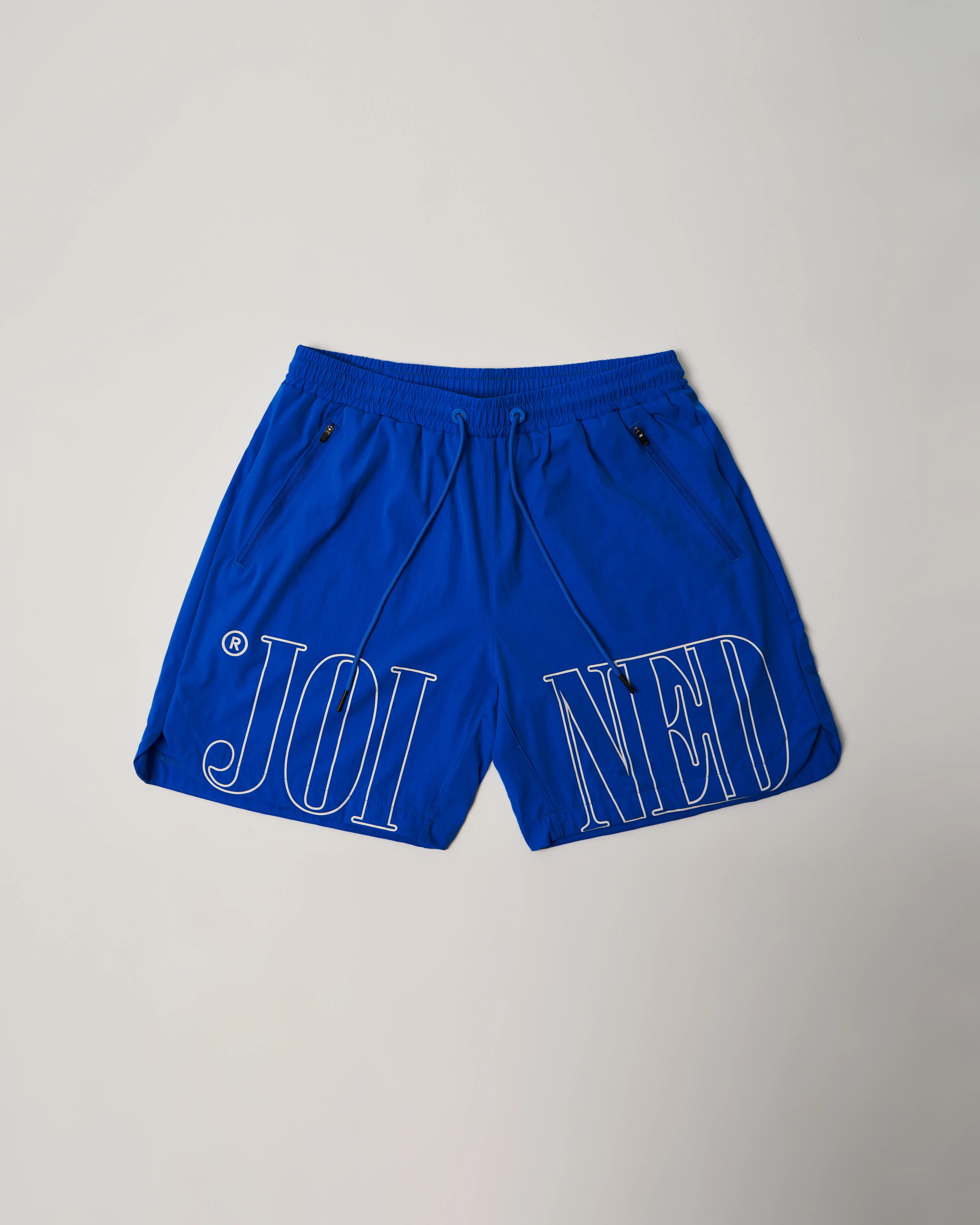 Quad Logo Side Slit Stretch Shorts