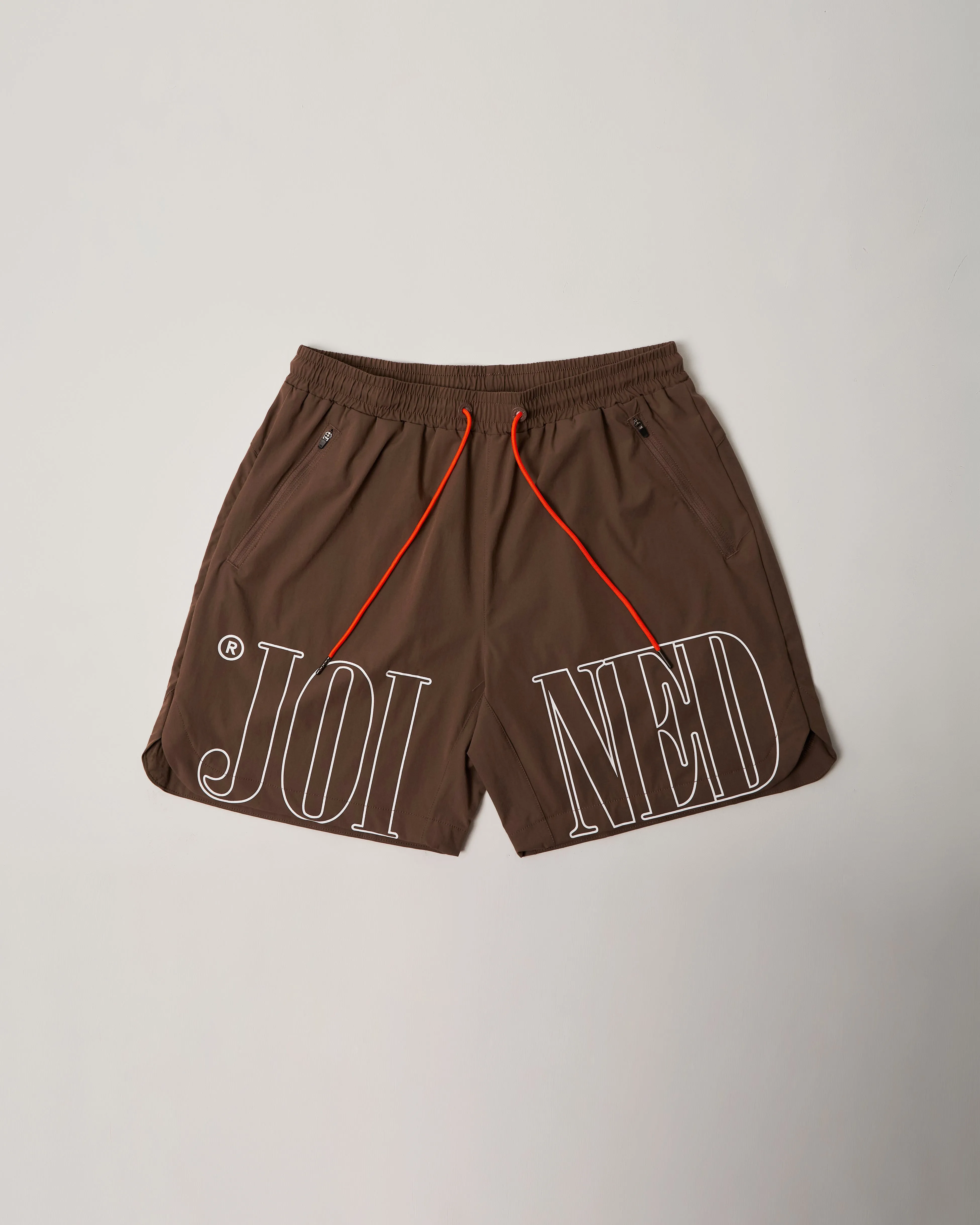 Quad Logo Side Slit Stretch Shorts