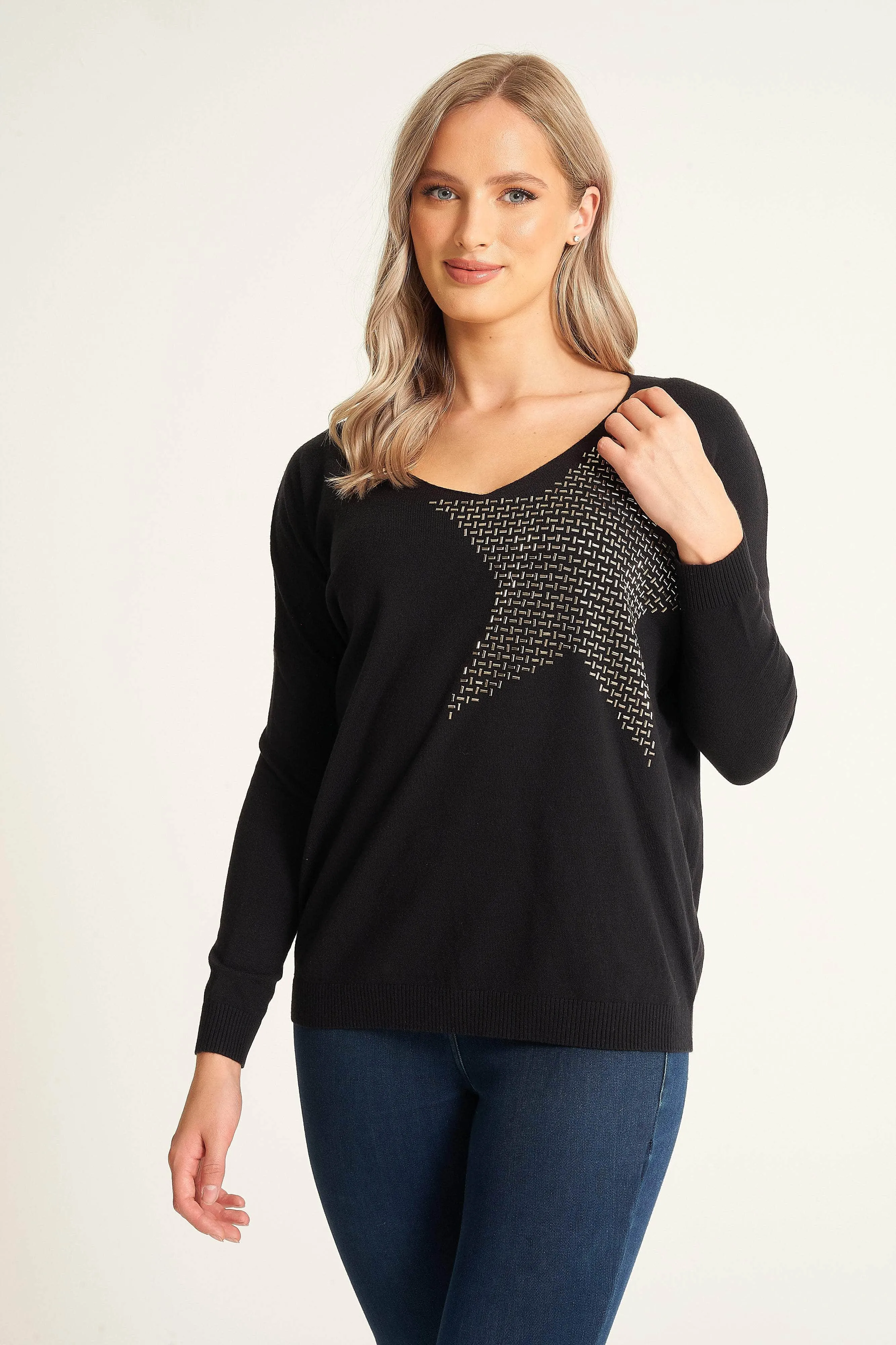 Saloos Batwing Star Jumper