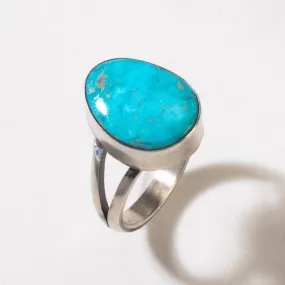 Scott Skeets Blue Ridge Turquoise USA Native American Made 925 Sterling Silver Ring