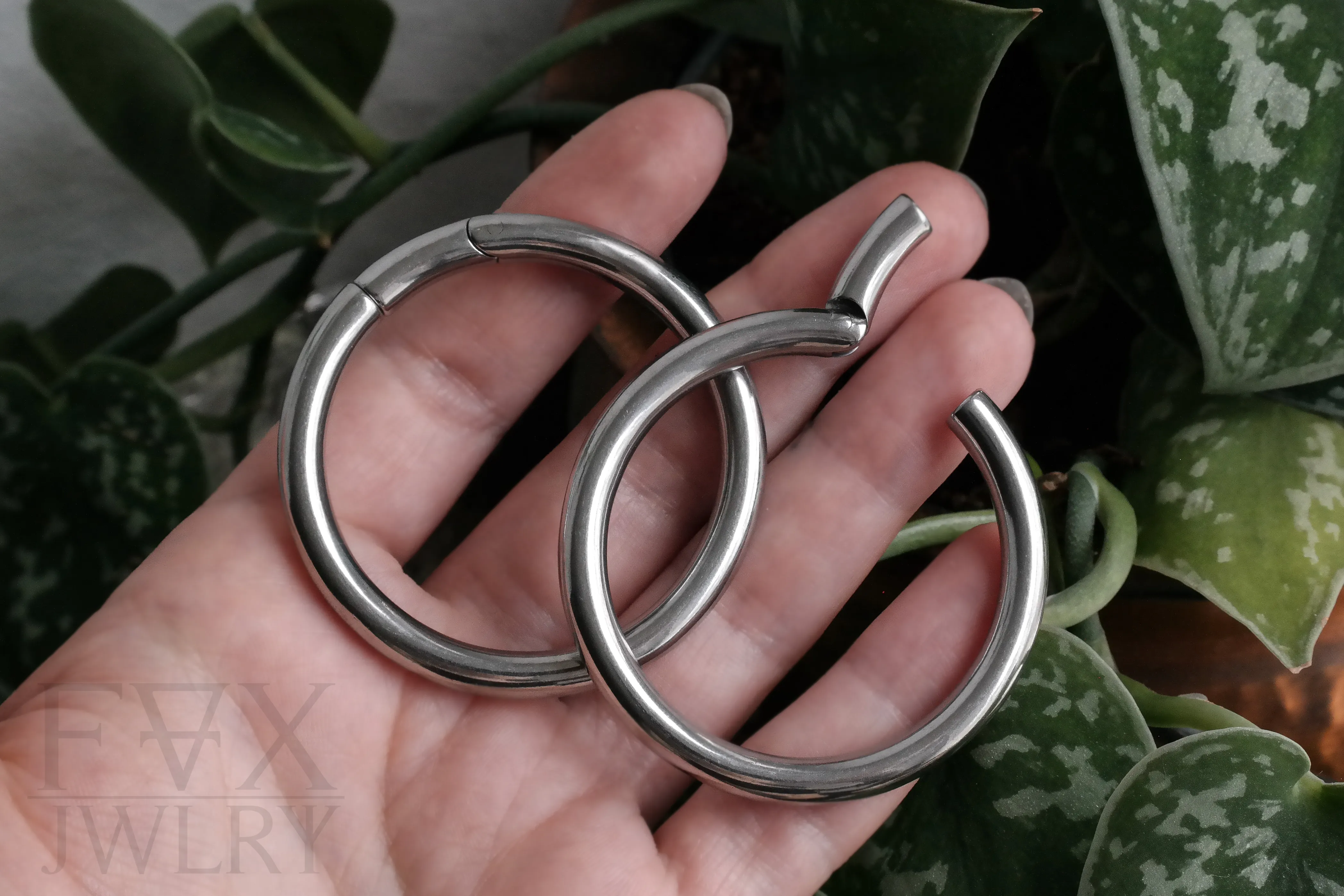 Silver Basic Clicker Hoops