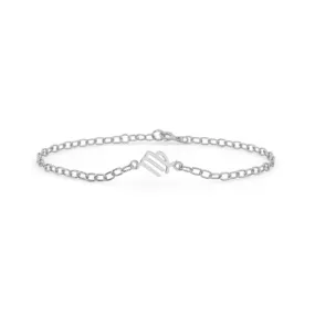 Silver Virgo Zodiac Bracelet