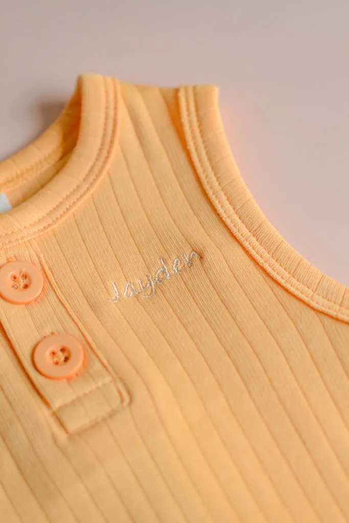 Sleeveless Onesie - Pastel Orange