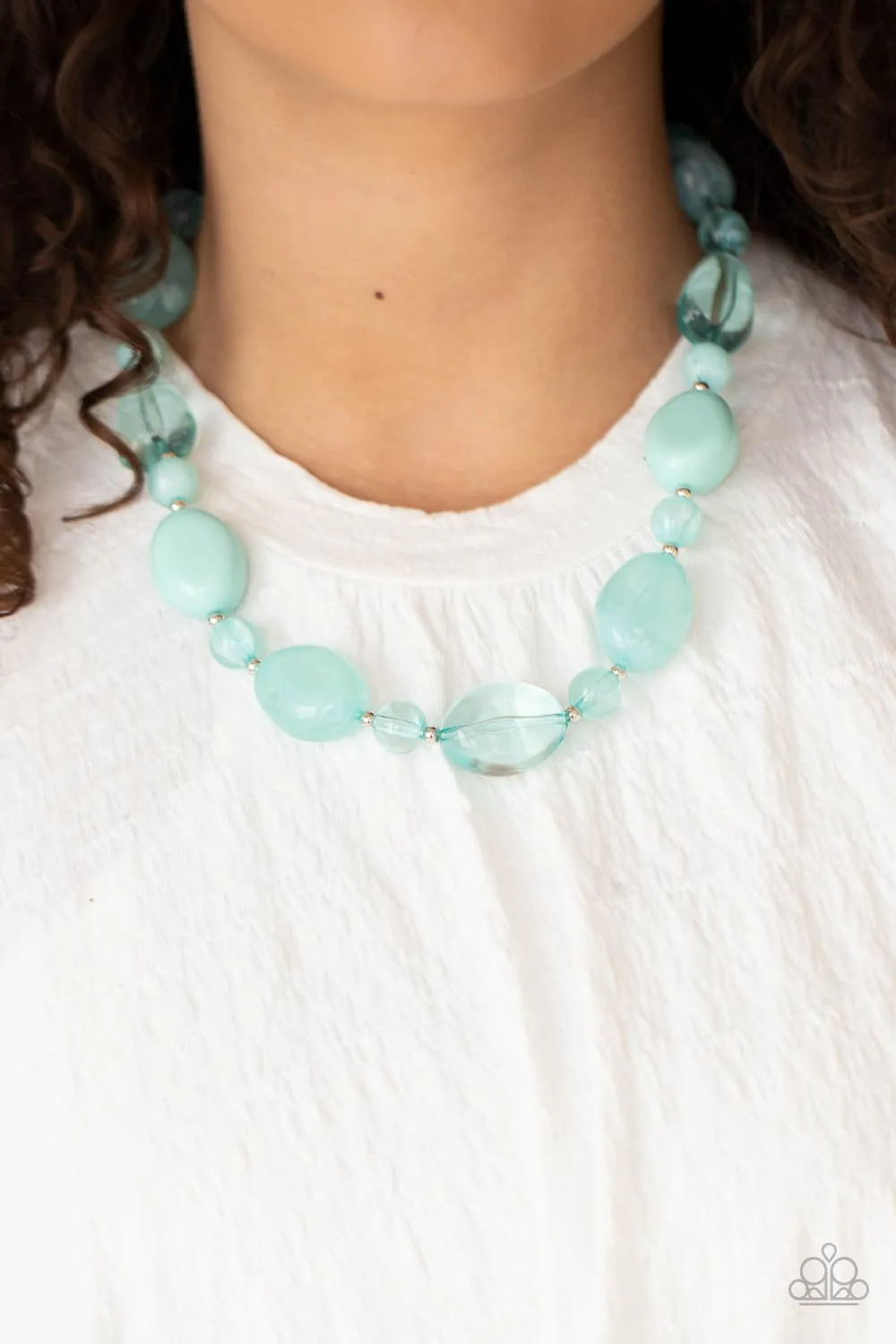 Staycation Stunner - Blue Paparazzi Necklace