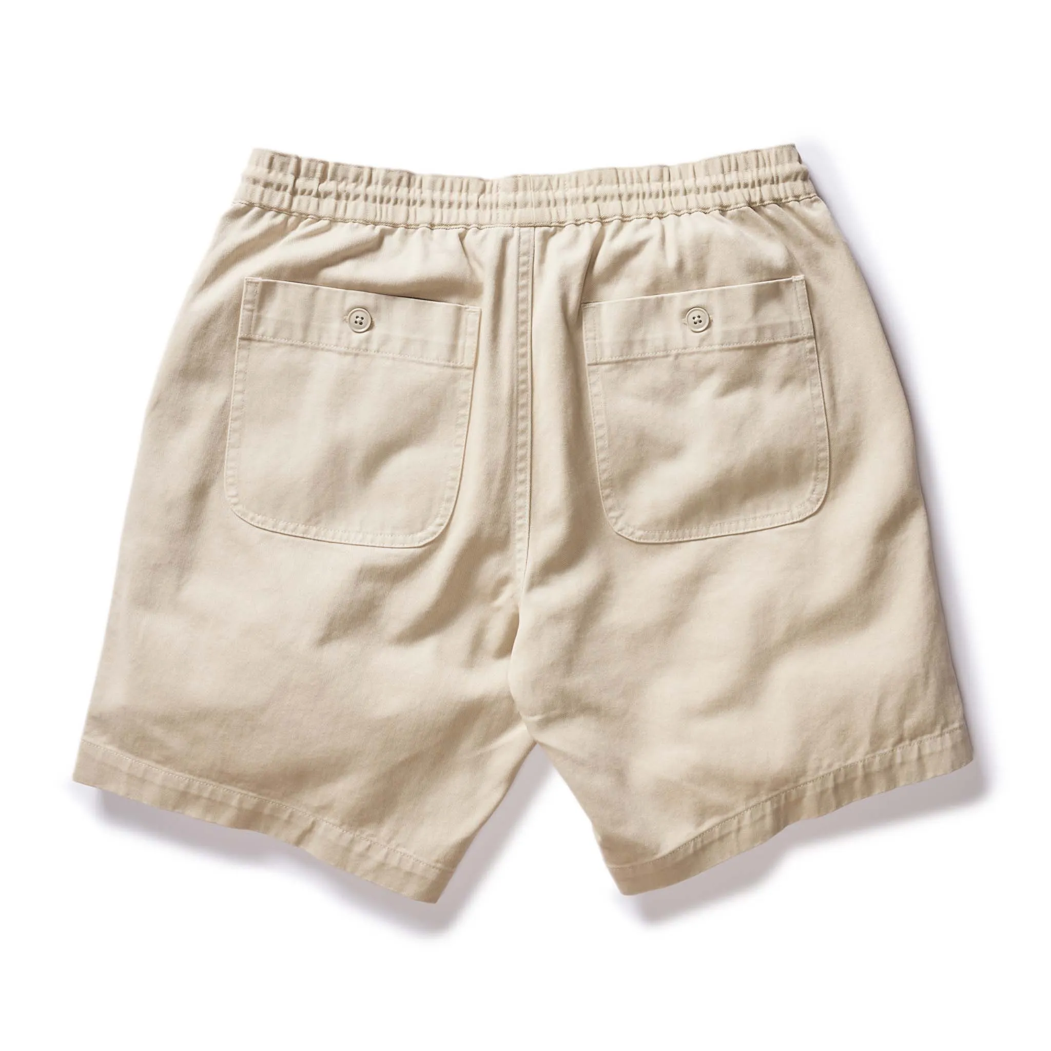 The Apres Short in Organic Aged Stone Foundation Twill