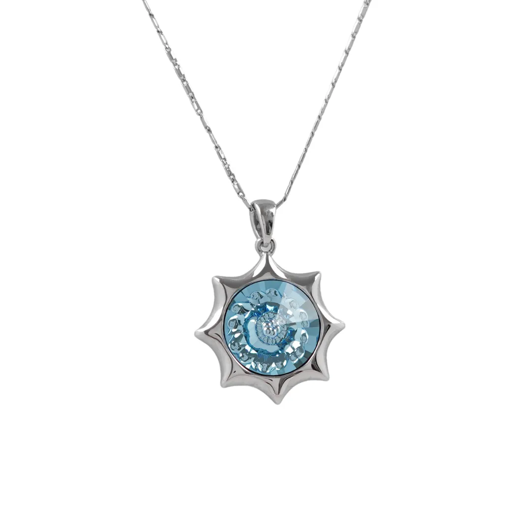 The Endless Sun Star Swarovski crystal platinum plated necklace