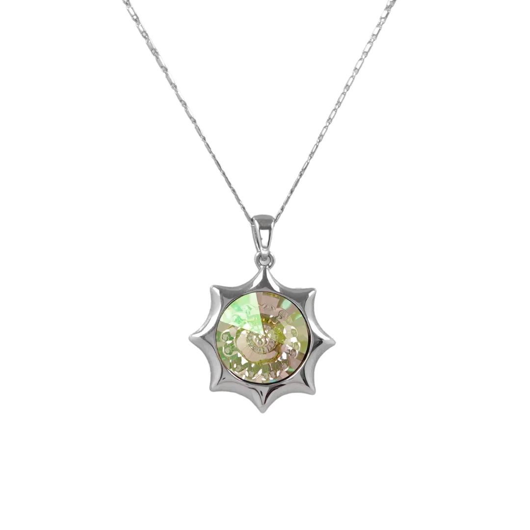 The Endless Sun Star Swarovski crystal platinum plated necklace