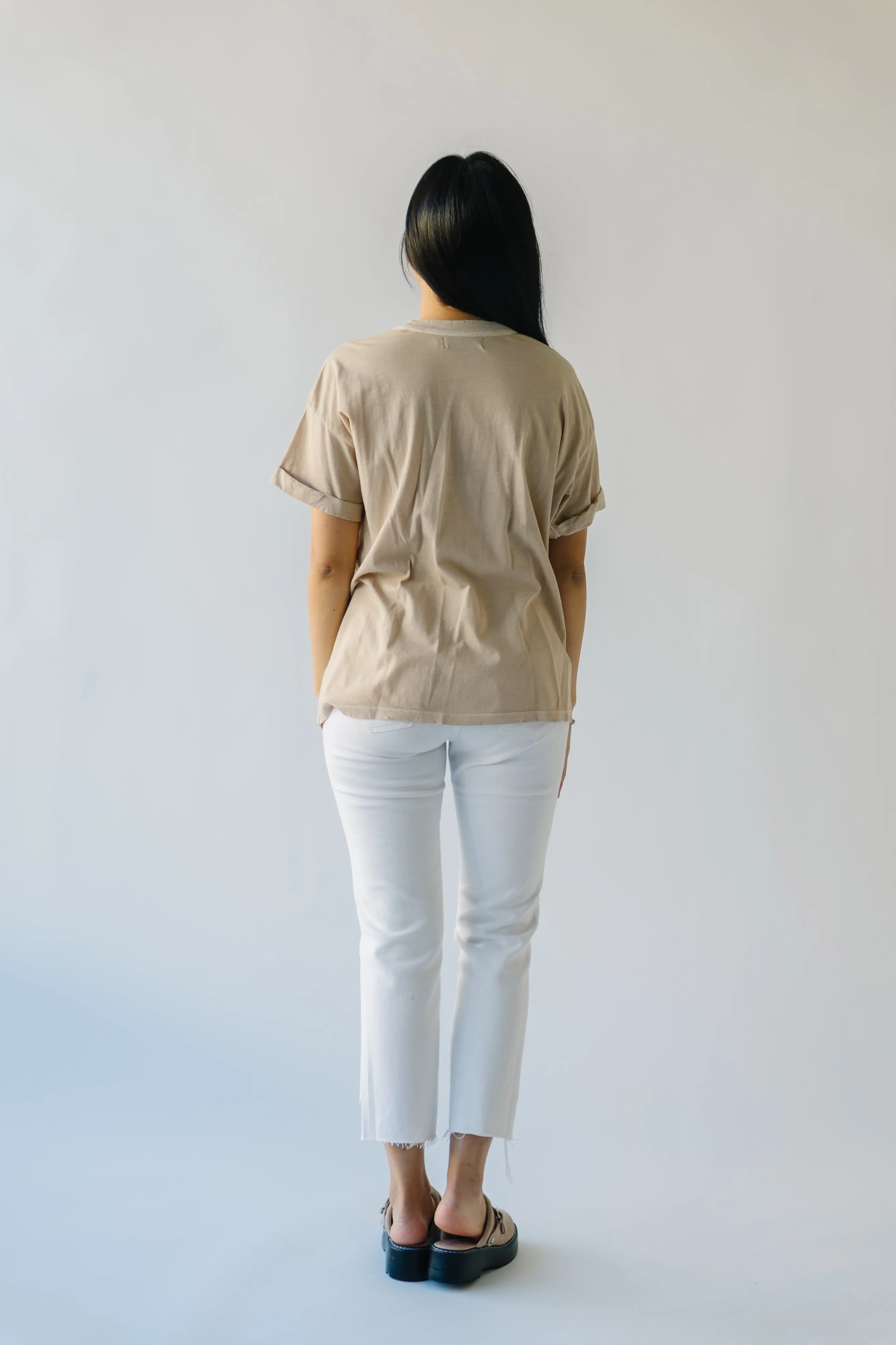 The February Violet Tee in Sand