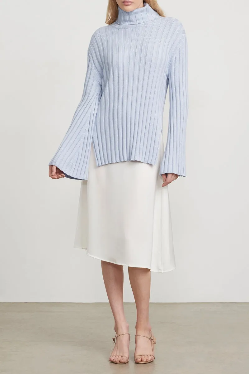 THE RIBBED TURTLENECK - IVORY