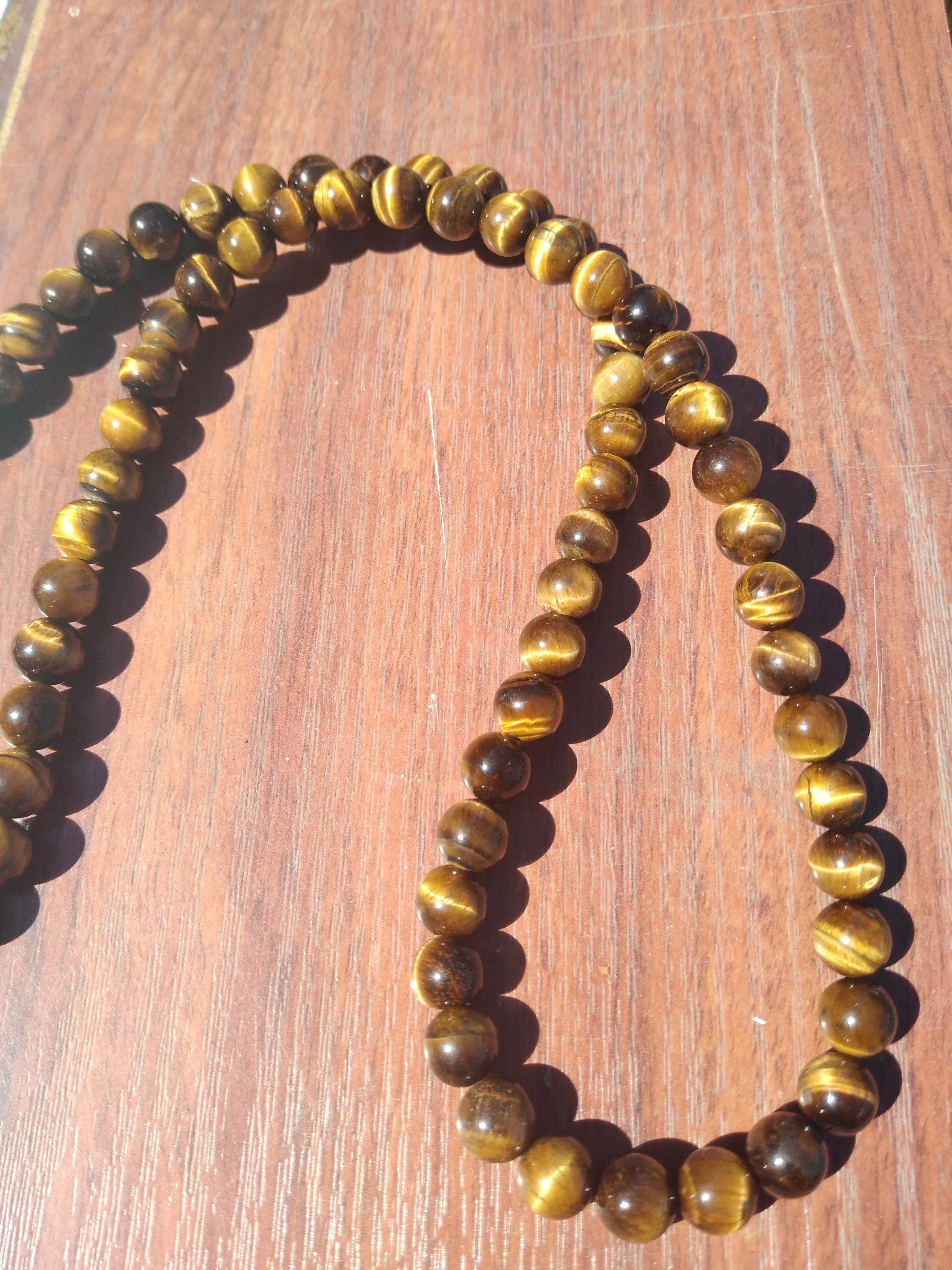 TIGER EYE HANDMADE BEADED NECKLACE