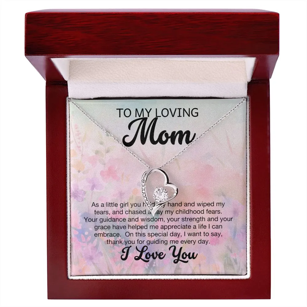 To My Mom Gift Thank You For Guiding Me Forever Love Necklace from Daughter or Son