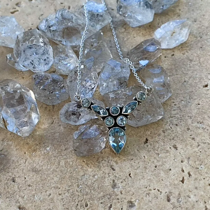 Topaz Necklace with Teardrop Design - Belize