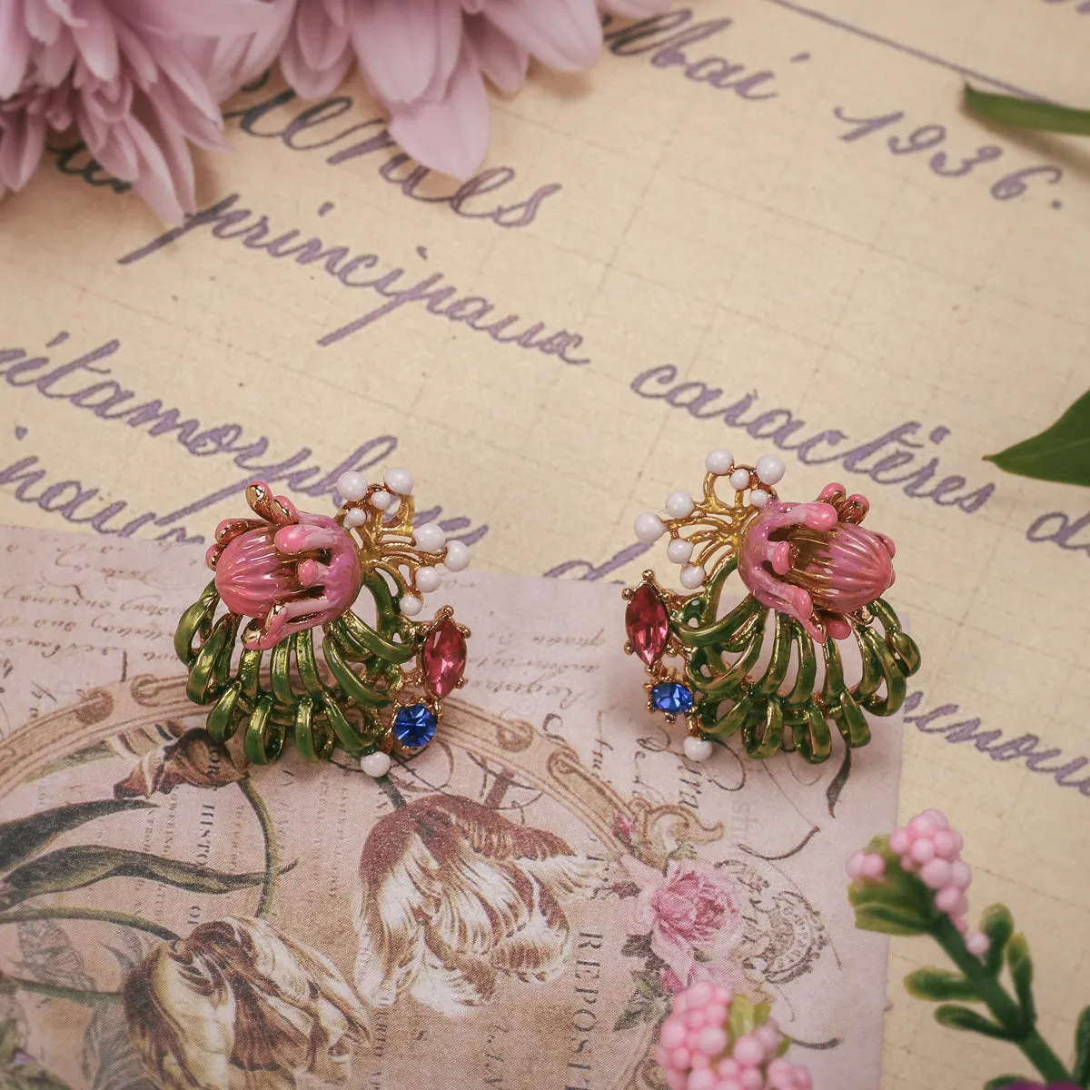 Tropical Flower Earrings