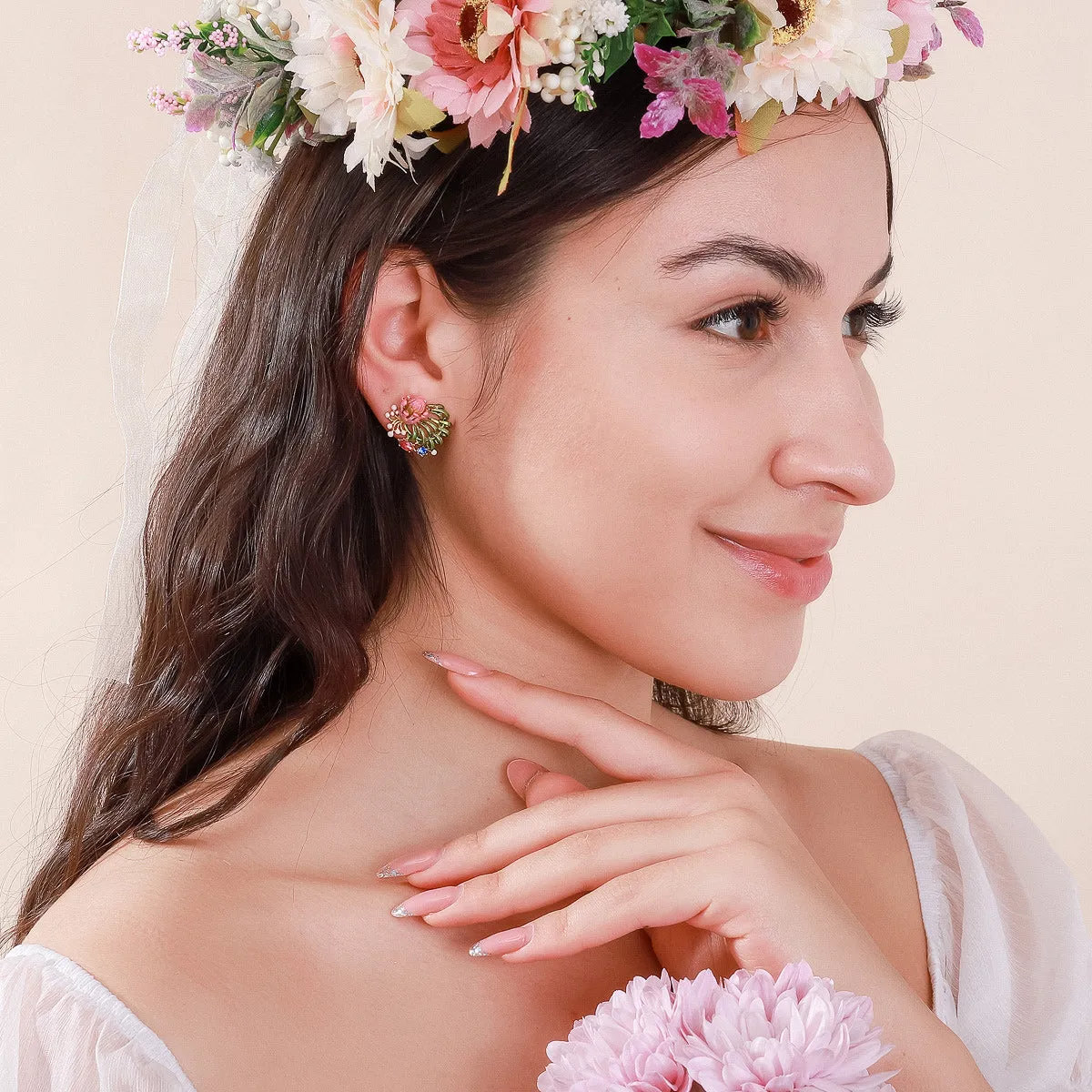 Tropical Flower Earrings