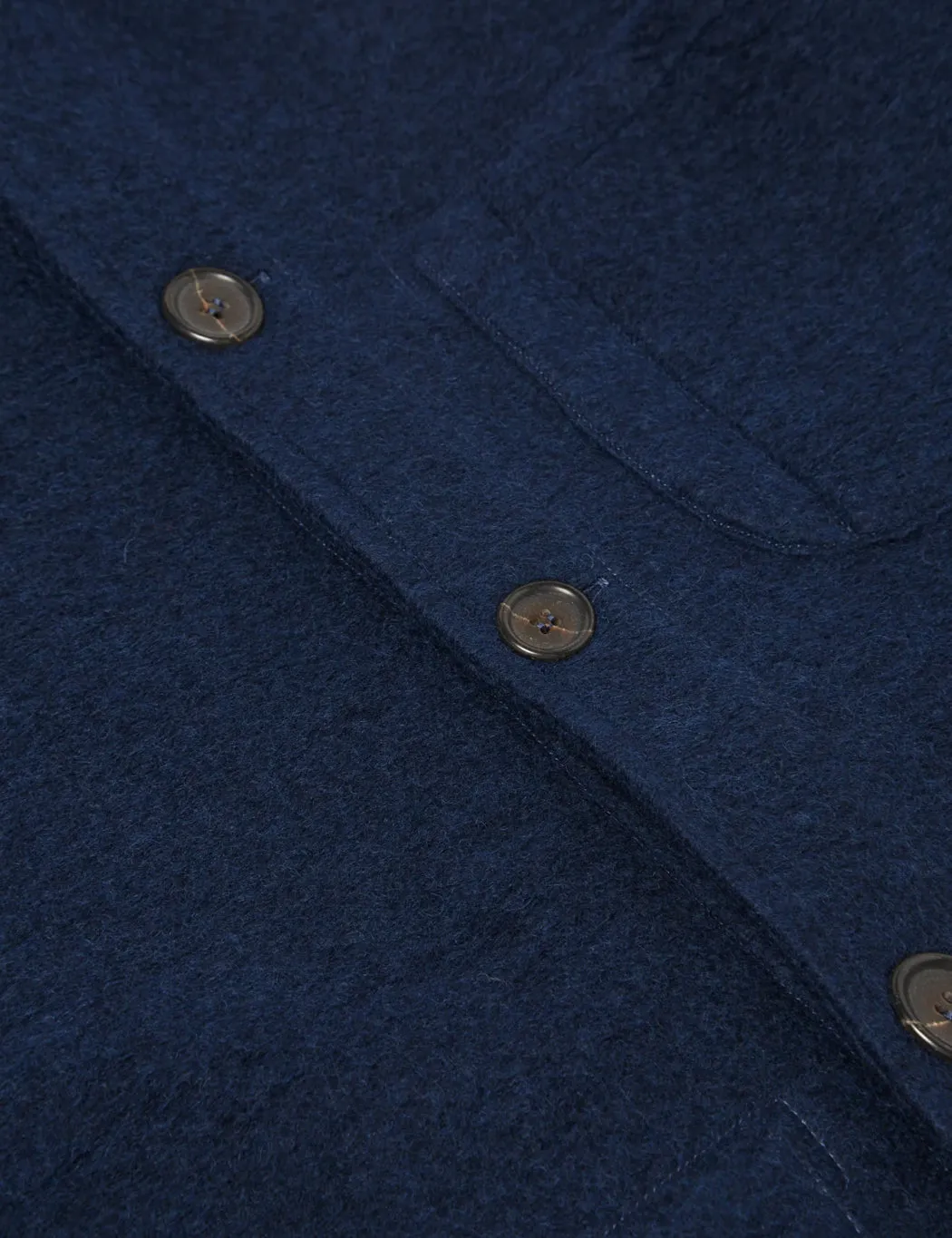 Universal Works Field Jacket (Wool) - Indigo Blue