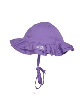 UPF 50  Double Ruffle Hat – Purple