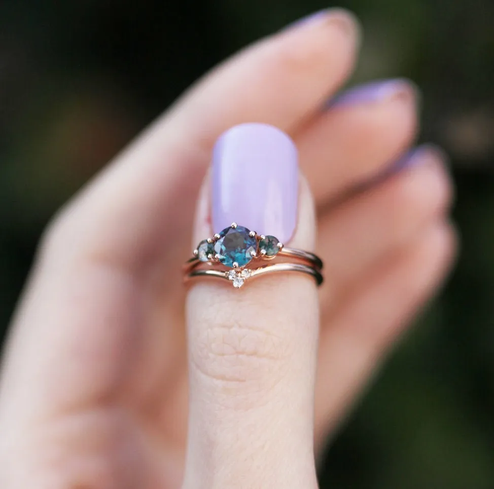 Vania Alexandrite Ring Set