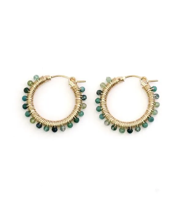 Winona Gemstone Hoops