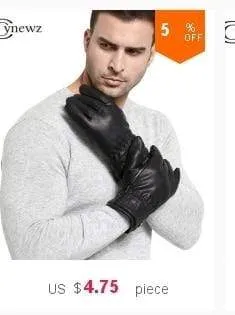 Winter Autumn Men Knitted Gloves Touch Screen High Quality Male Thicken Warm Wool Cashmere Solid Gloves Men Mitten Business